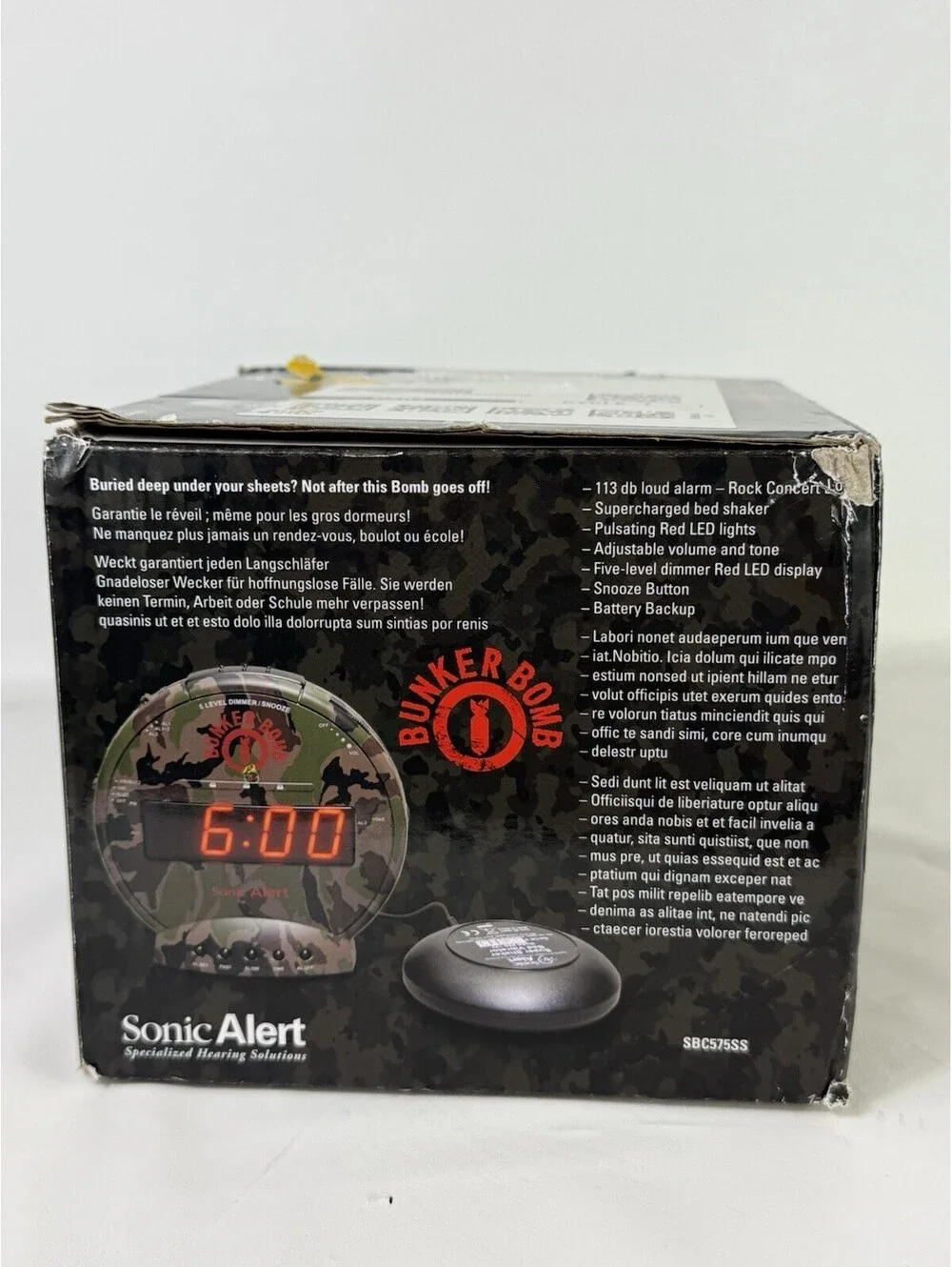 Sonic Bomb Bunker Bomb With Super Shaker - SBC575SS - Camo